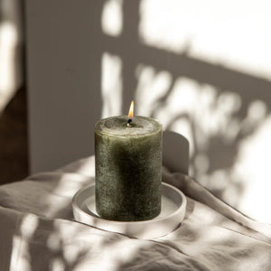 St Eval Granite & Moss Fragranced Coloured Pillar