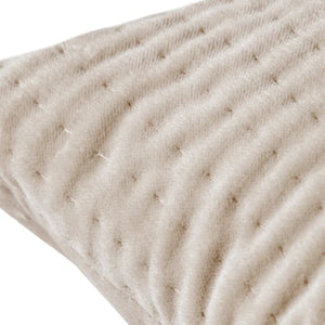 Haze Embroidered Feather Cushion - Quartz