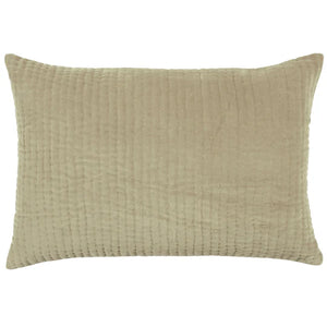 Haze Embroidered Feather Cushion - Quartz