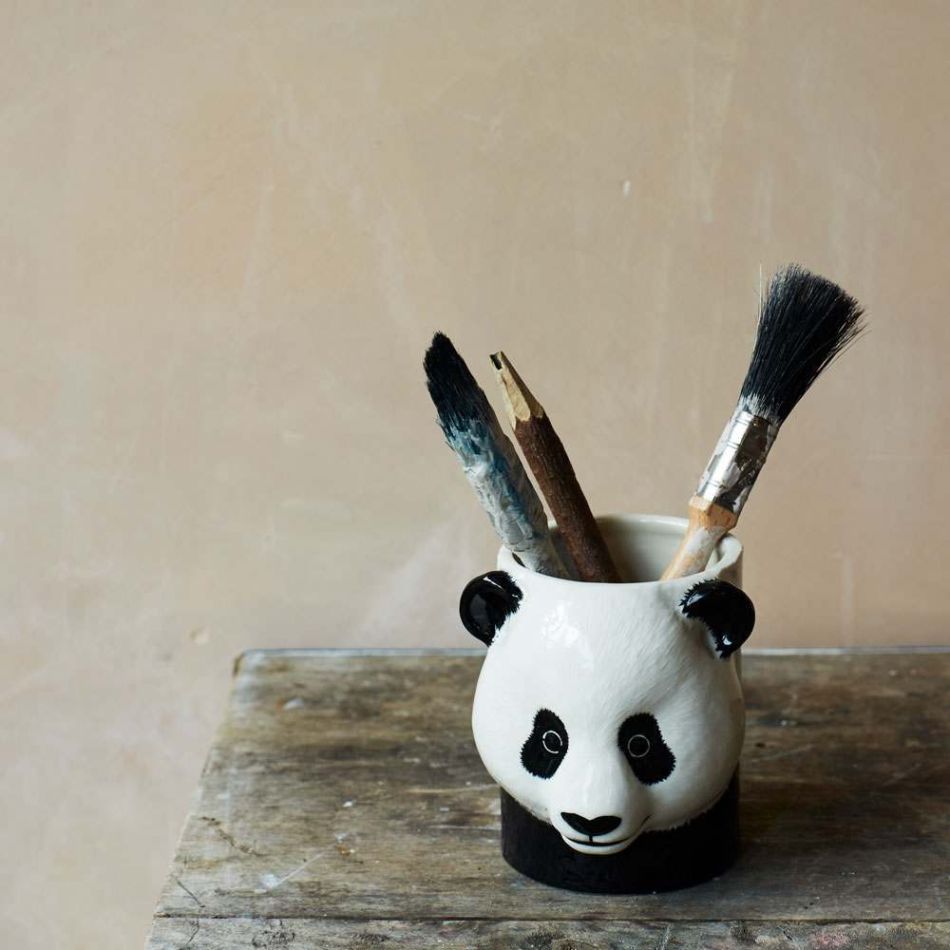 Panda Pencil Pot - Quail Ceramics